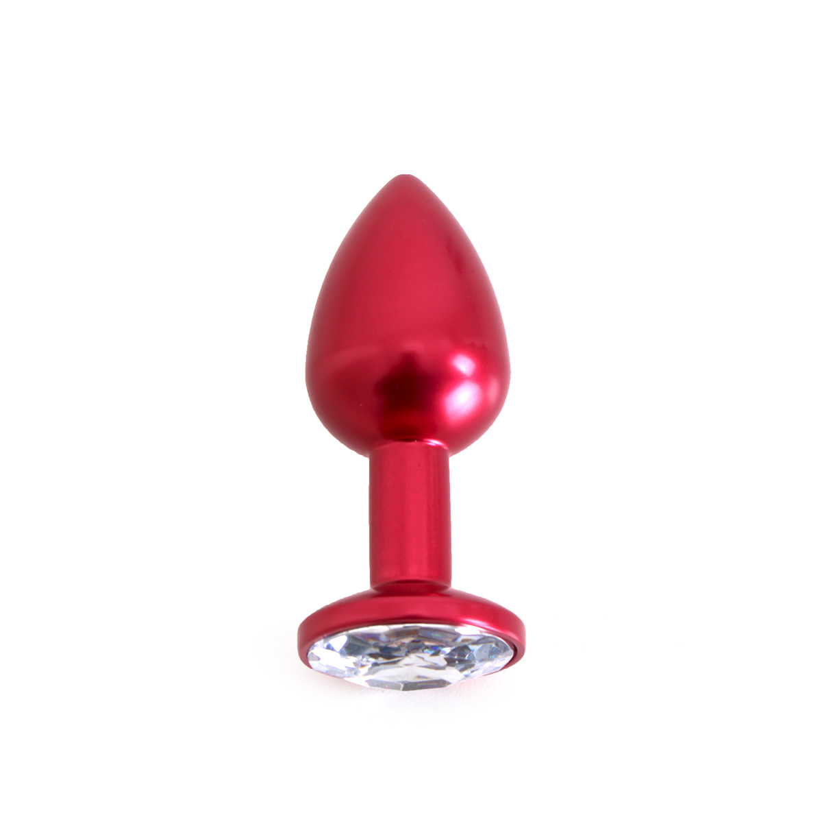 Aluminium-Buttplug-Red-with-Clear-Gem-OPR-2820036-1