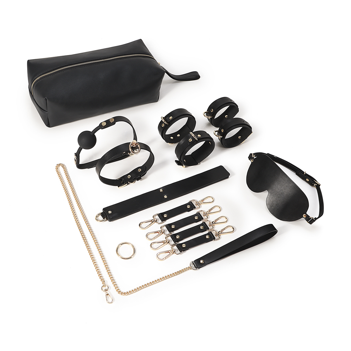 BDSM Fancy 9 Item Kit – Black