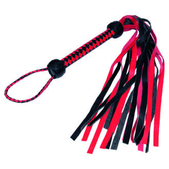 Black and Red Flogger Whip koop je bij Speelgoed voor Volwassenen