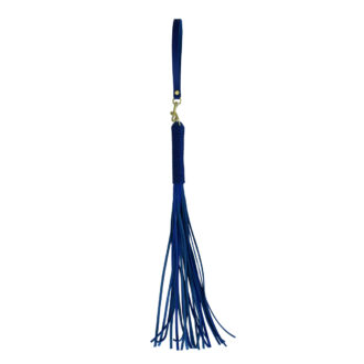 Blue leather whip with handle koop je bij Speelgoed voor Volwassenen