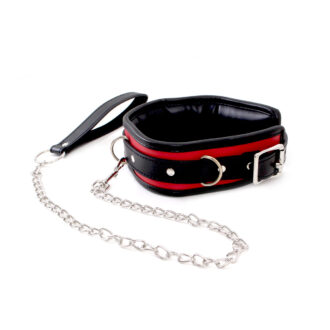 Collar Black & Red with Leash koop je bij Speelgoed voor Volwassenen