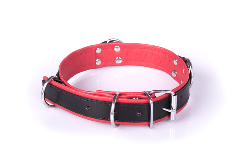 Deluxe Bondage Collar - Black & Red koop je bij Speelgoed voor Volwassenen