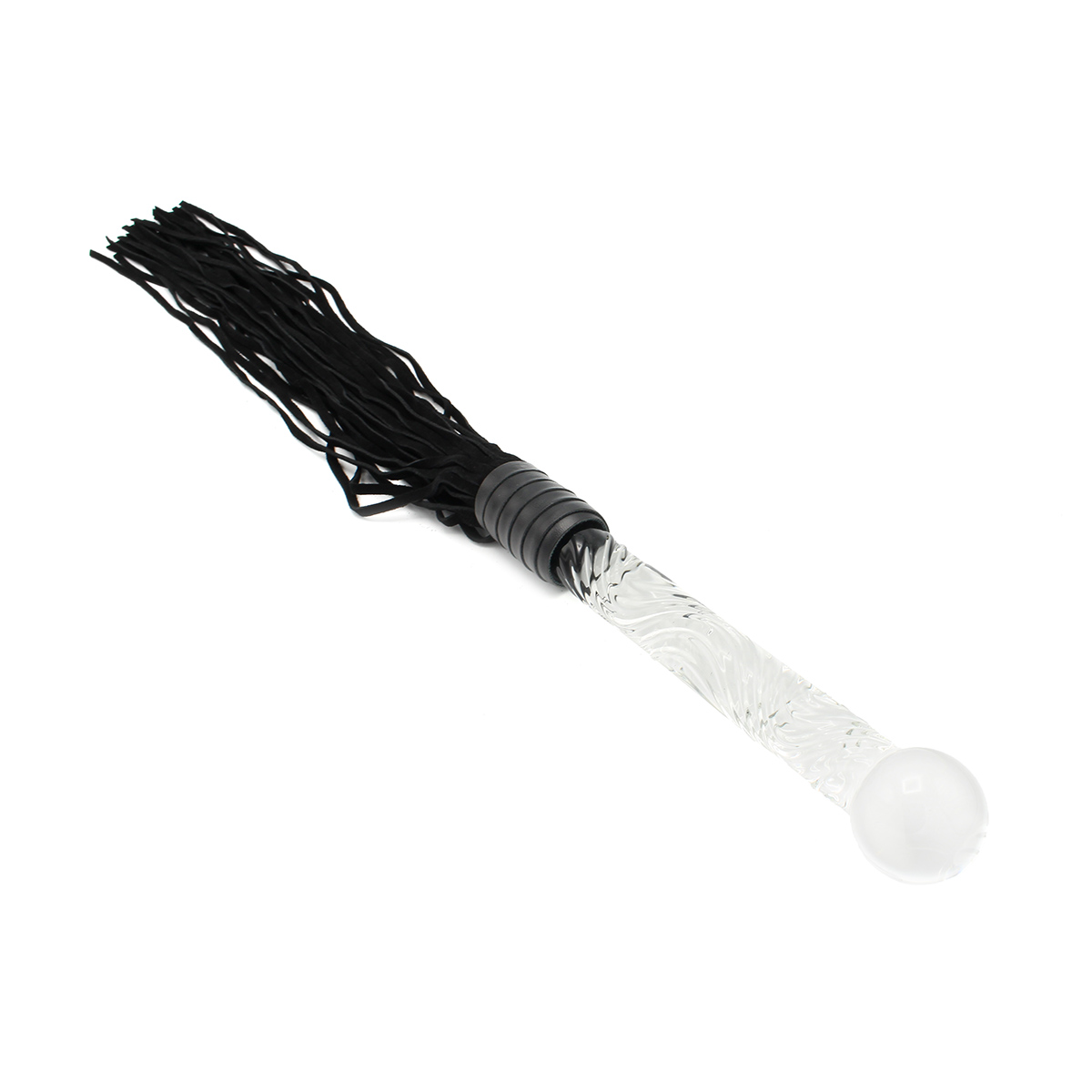 Fancy-Black-Flogger-with-Glass-Handle-OPR-321103-5