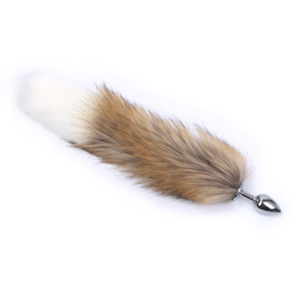 Fox Tail Plug Brown & White – Short