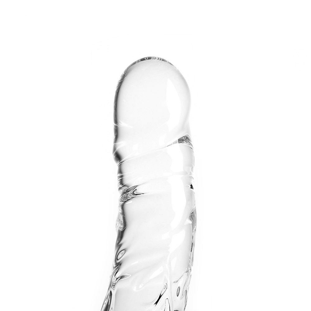 Glass Dildo Clear Penis Round