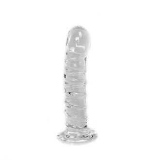 Glass Dildo Clear Penis Swirl koop je bij Speelgoed voor Volwassenen