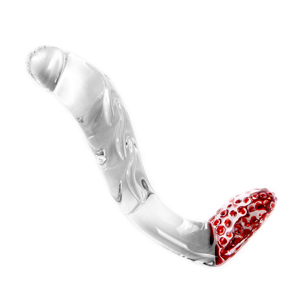 Glass-Dildo-Clear-Swan-Curve-Red-Dots-OPR-2820005-2