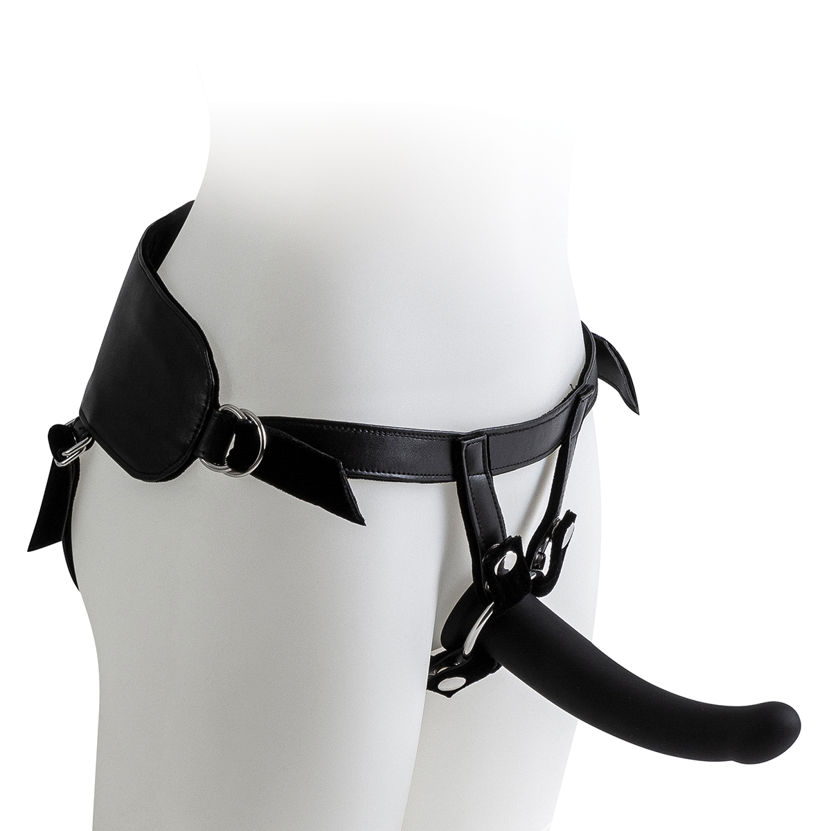 Harness with Black Dildo – Size L