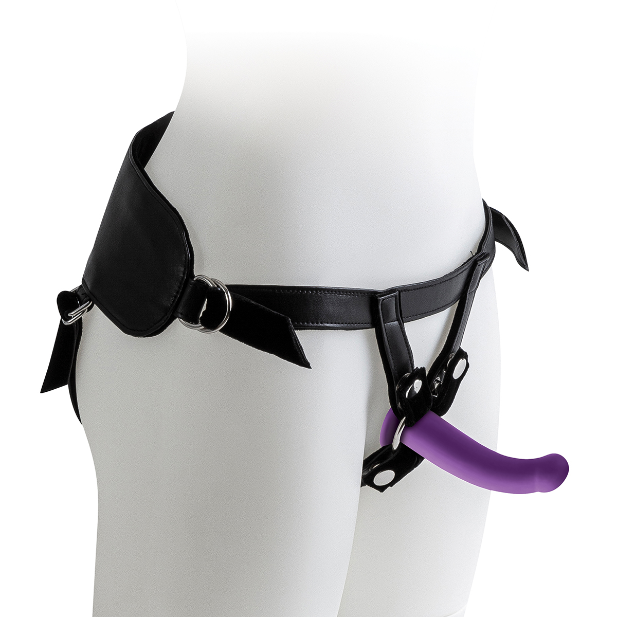 Harness with Purple Dildo – Size S