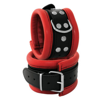 Leather Anklecuffs Red - 6