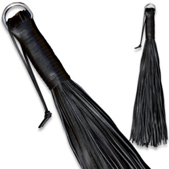 Leather Black Whip Soft - 100 Strings koop je bij Speelgoed voor Volwassenen