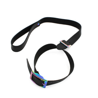 Leather Collar with leash Rainbow koop je bij Speelgoed voor Volwassenen
