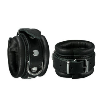 Leather Handcuffs Black - 5 cm koop je bij Speelgoed voor Volwassenen