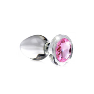 Pink Gem Glass Anal Plug - Large koop je bij Speelgoed voor Volwassenen