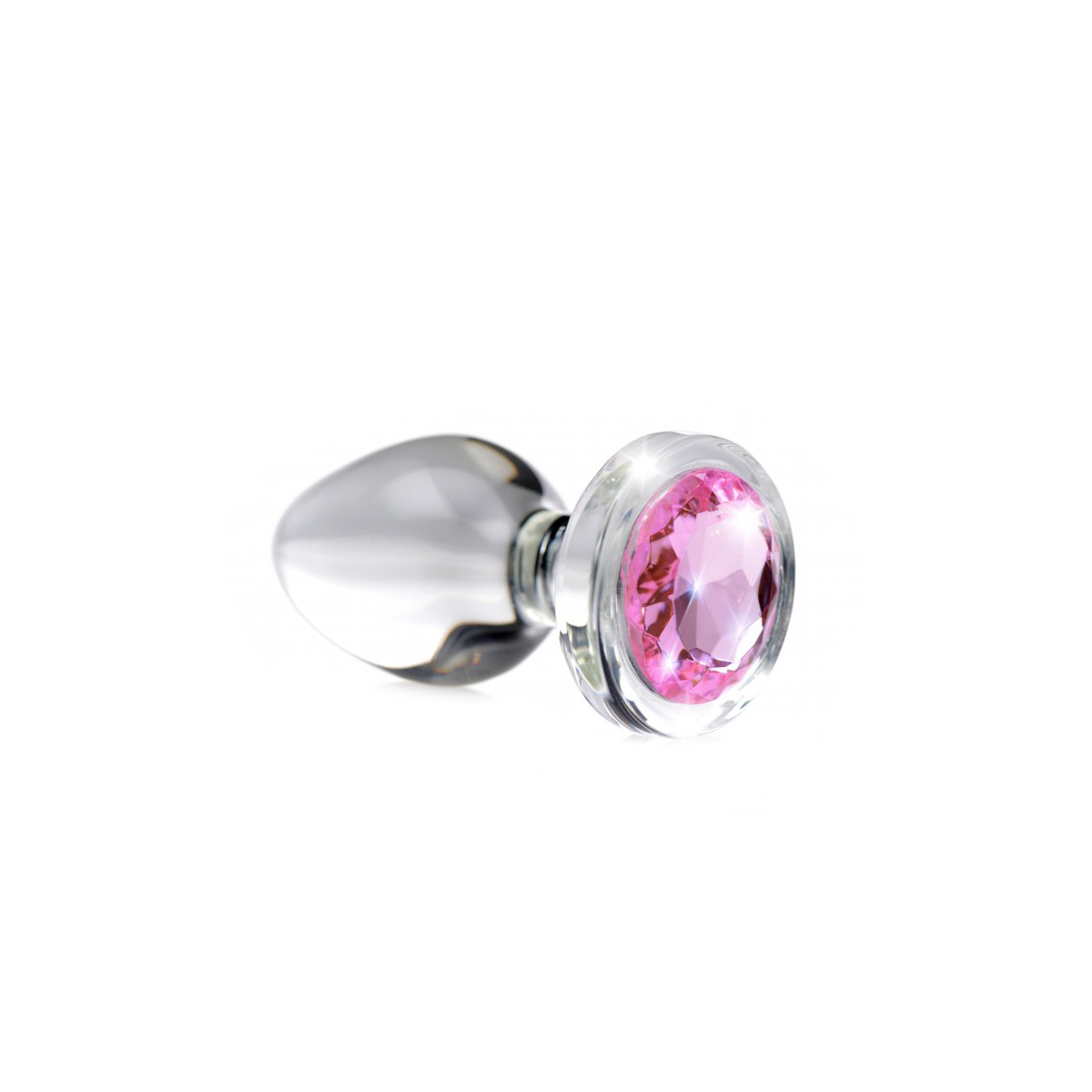 Pink Gem Glass Anal Plug – Medium