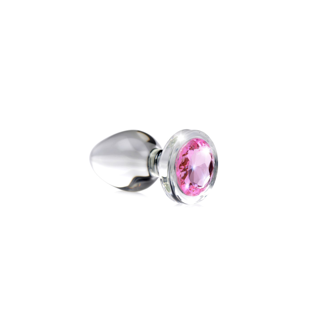Pink Gem Glass Anal Plug – Small