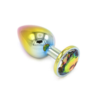 Rainbow Butplug with Gem L koop je bij Speelgoed voor Volwassenen