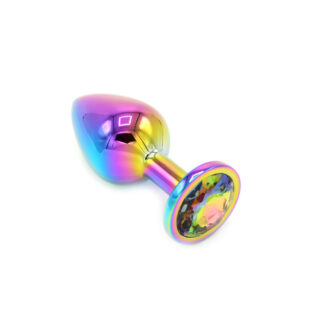 Rainbow Butplug with Gem M koop je bij Speelgoed voor Volwassenen