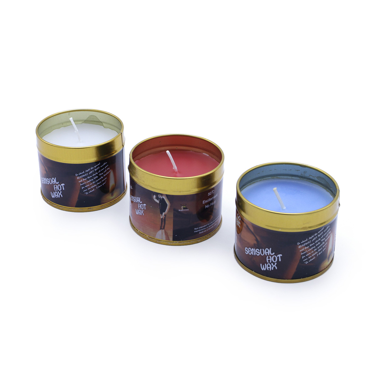 Sensual Hot Wax Candle set White/Red/Blue