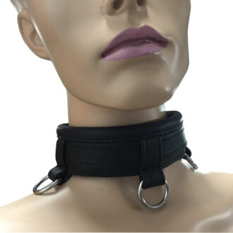 Triple O-Ring Leather Collar koop je bij Speelgoed voor Volwassenen