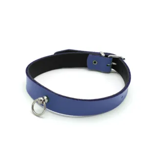 Leather Collar Mini O-Ring Blue koop je bij Speelgoed voor Volwassenen