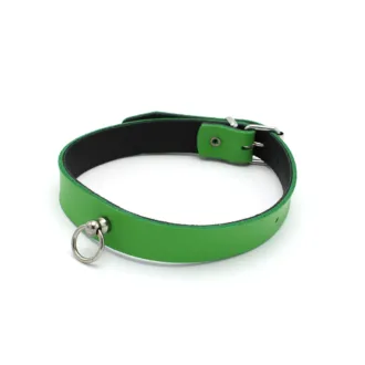 Leather Collar Mini O-Ring Green koop je bij Speelgoed voor Volwassenen