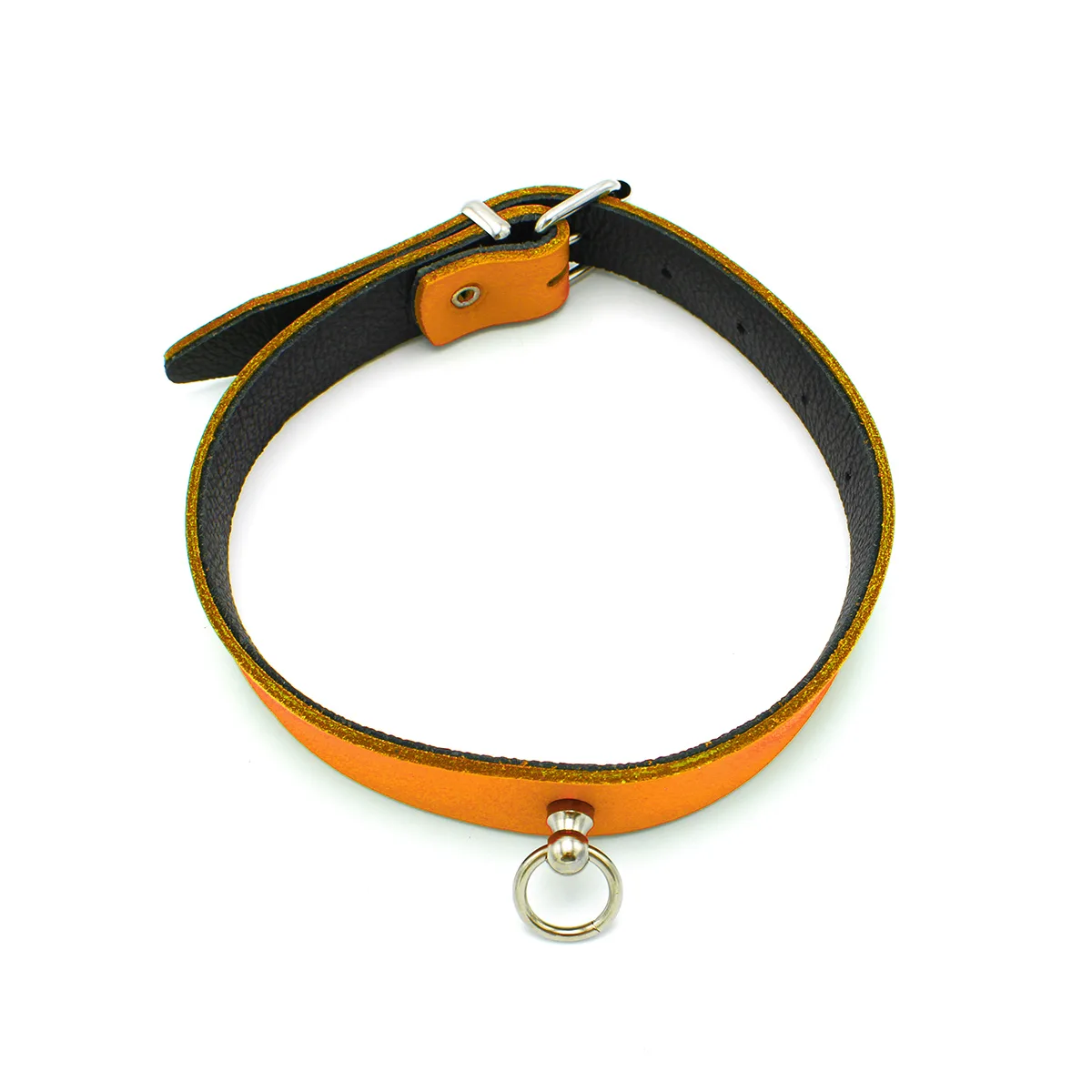 Leather-Collar-Mini-O-Ring-Orange-134-KIO-0362-2