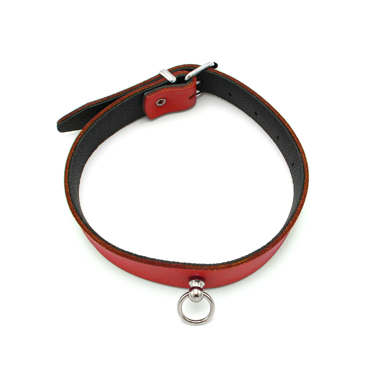 Leather-Collar-Mini-O-Ring-Red-134-KIO-0363-2