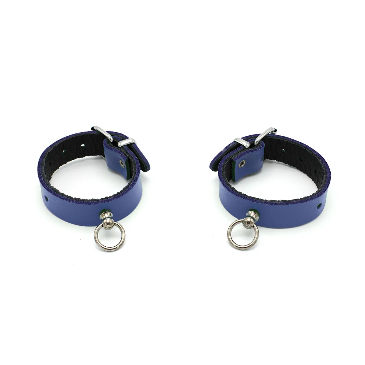 Leather-Handcuffs-Mini-O-Ring-Blue-134-KIO-0365-1