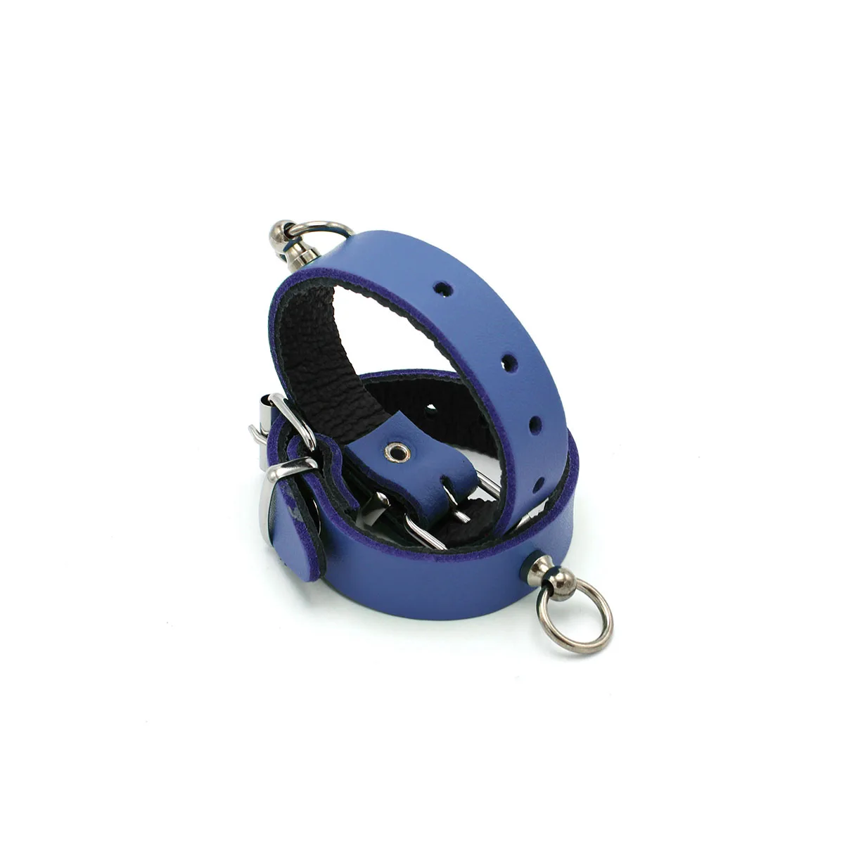 Leather-Handcuffs-Mini-O-Ring-Blue-134-KIO-0365-2