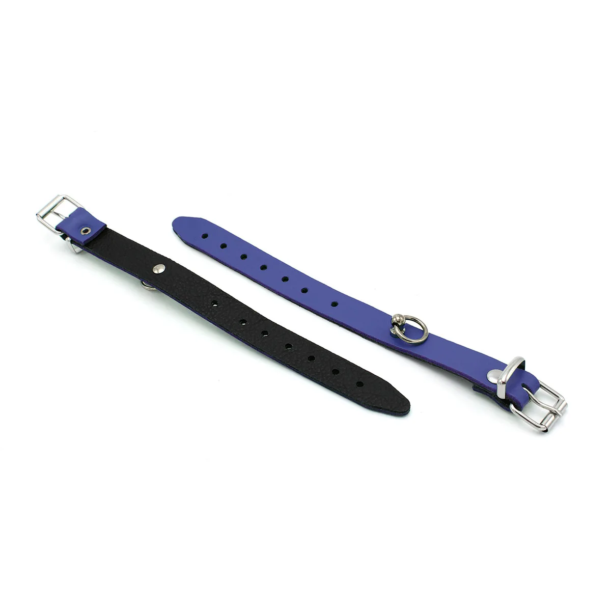Leather-Handcuffs-Mini-O-Ring-Blue-134-KIO-0365-3