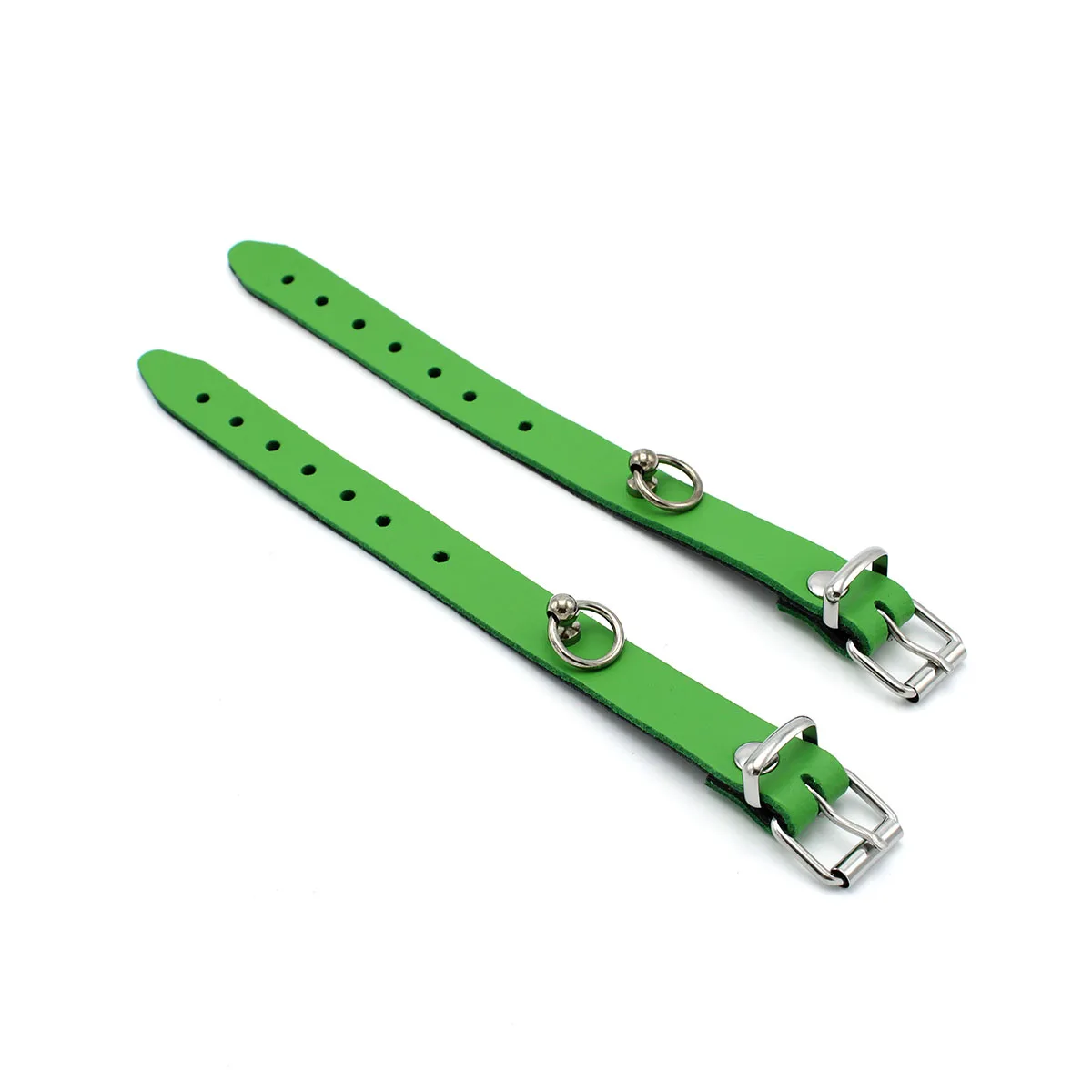 Leather-Handcuffs-Mini-O-Ring-Green-134-KIO-0366-5