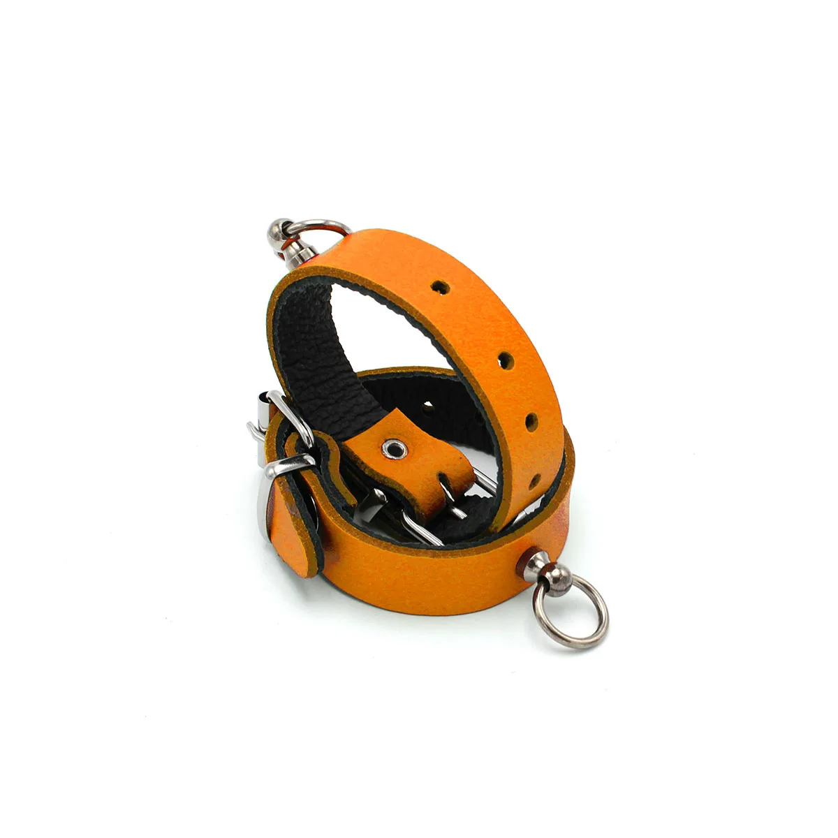 Leather-Handcuffs-Mini-O-Ring-Orange-134-KIO-0367-2