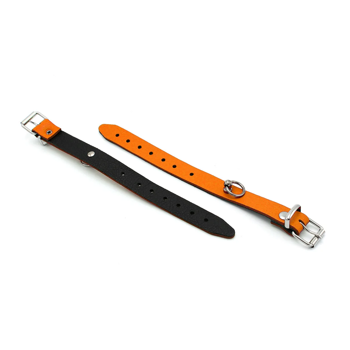 Leather-Handcuffs-Mini-O-Ring-Orange-134-KIO-0367-3