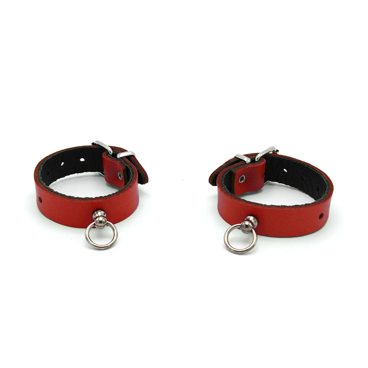 Leather-Handcuffs-Mini-O-Ring-Red-134-KIO-0368-4