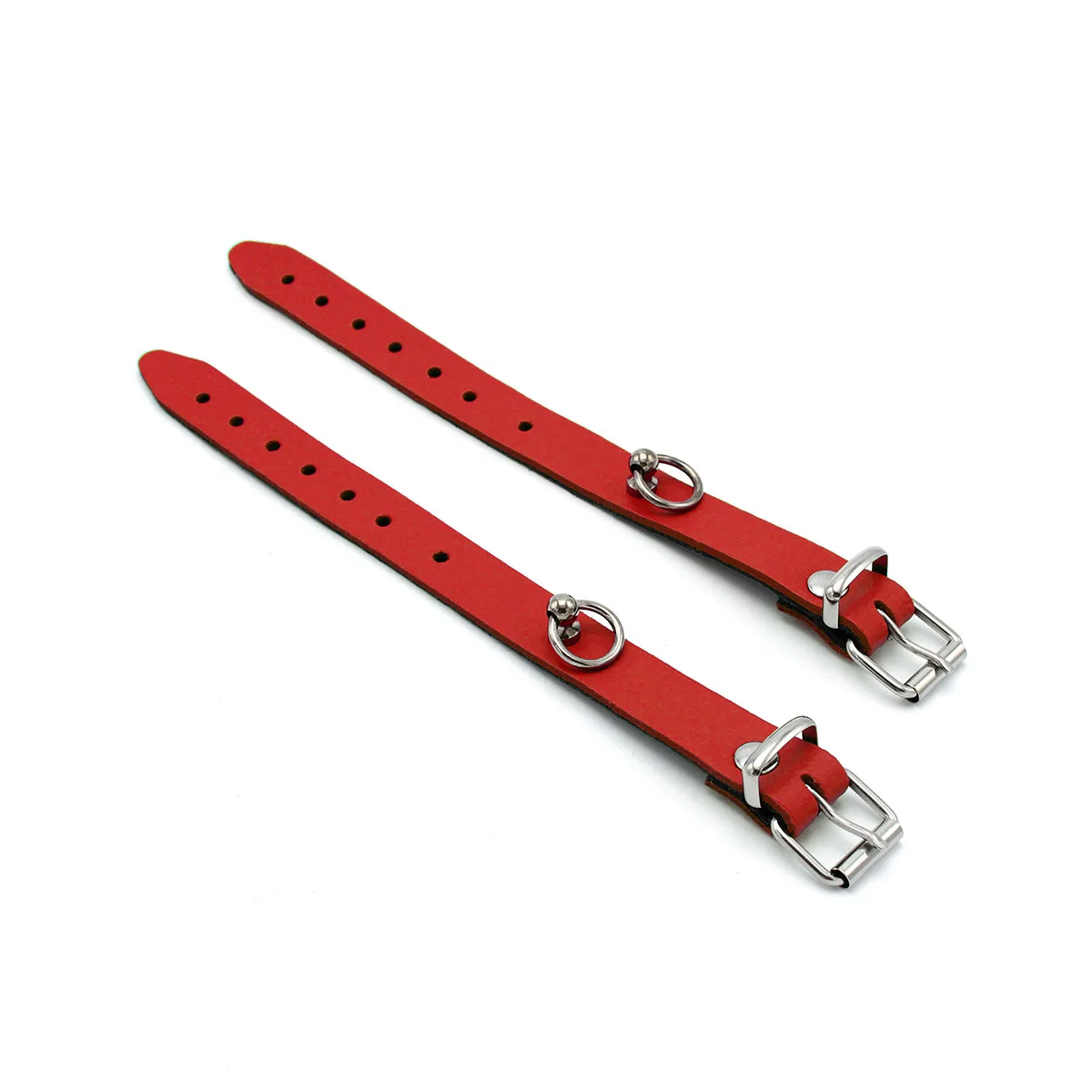 Leather-Handcuffs-Mini-O-Ring-Red-134-KIO-0368-5