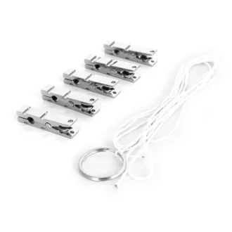 Modern Zinc Alloy Nipple clamps 5x Set with Rope koop je bij Speelgoed voor Volwassenen