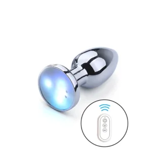 Vibrating Aluminum LED Buttplug Small koop je bij Speelgoed voor Volwassenen